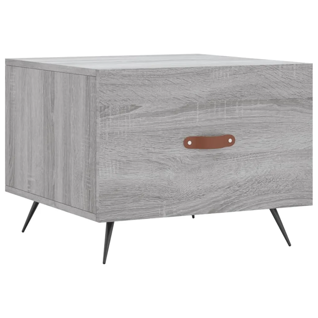 SYFAX Tavolino Caffè Grigio Sonoma 50x50 cm - Legno Multistrato Moderno