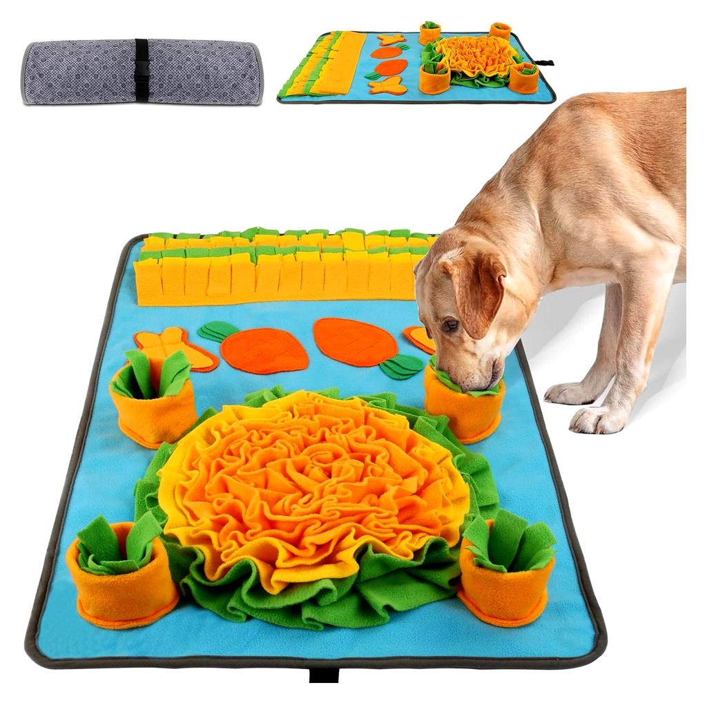 Schnüffelteppich für Hunde 80×48 cm, waschbar, Trainingsmatte und Futtermatte