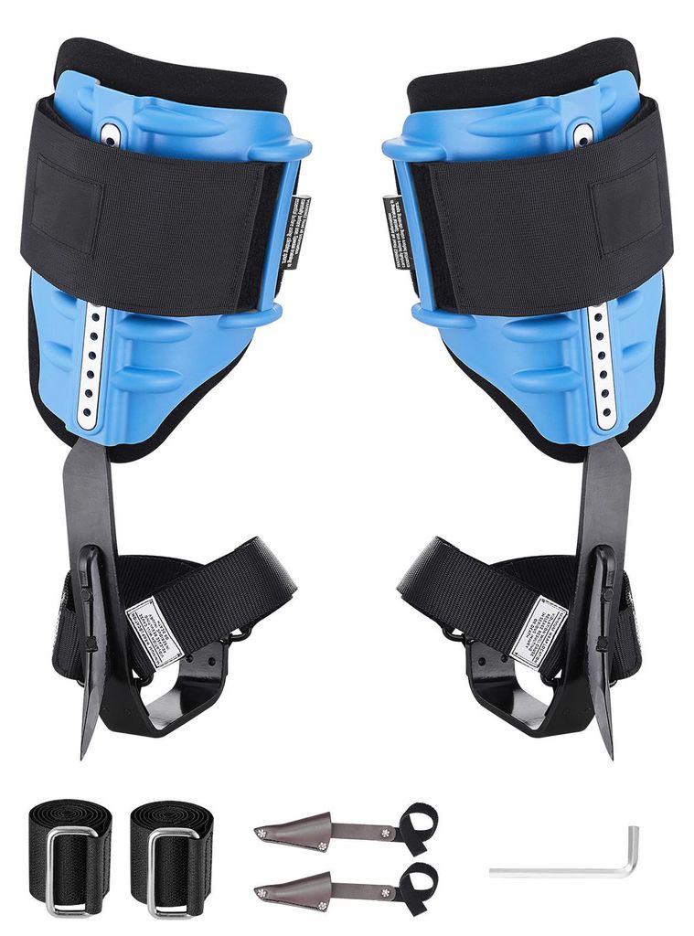 SucceBuy Baumkletterspikes mit Gurten und Polsterung, Belastbarkeit bis 159 kg, stabile Kletterausrüstung mit höhenverstellbaren Spikes (39–44 ...