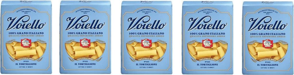5x Voiello Il Tortiglione n°125 Pasta 100% Italienischer Weizen 500g Teigwaren aus Hartweizengrieß Bronze-Zeichnung