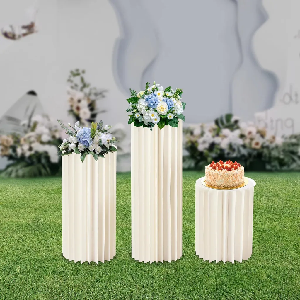 Support de Présentation Gain de Place pour Fête : Colonnes en Papier - 5
