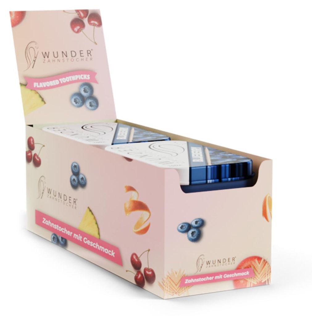 Wunder Zahnstocher Display 6er Pack Blaubeere DS Produktbild 