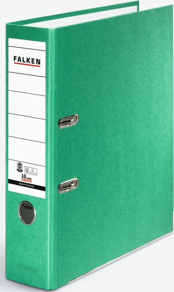 Falken 20x Recycolor Farb Ordner A4 Rücken 80mm Rückenschild Grün 11285723F
