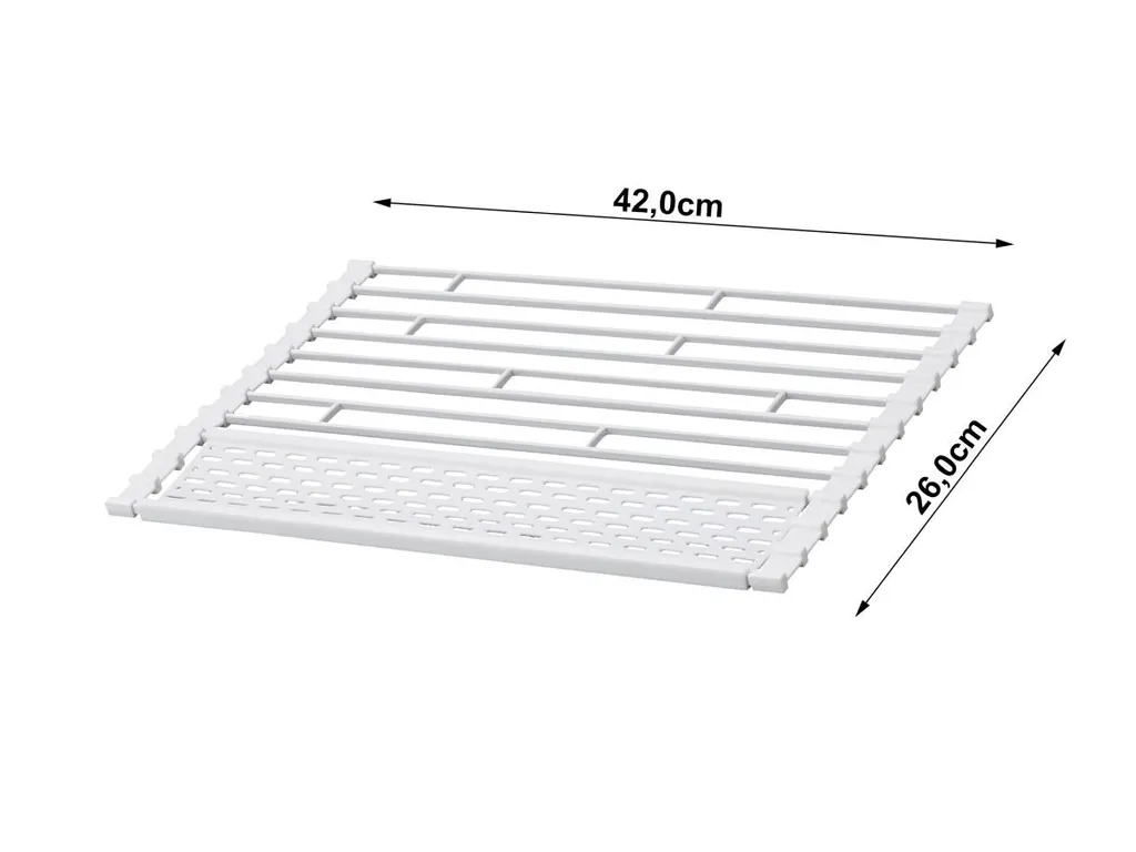 Petit Égouttoir à Vaisselle pour Studios et Kitchenettes - Blanc 42cm - 2