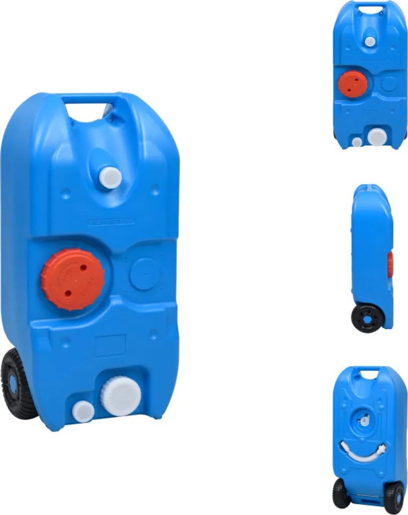 Bidon d'eau roulant 40L pour camping-car et caravane vidaXL bleu