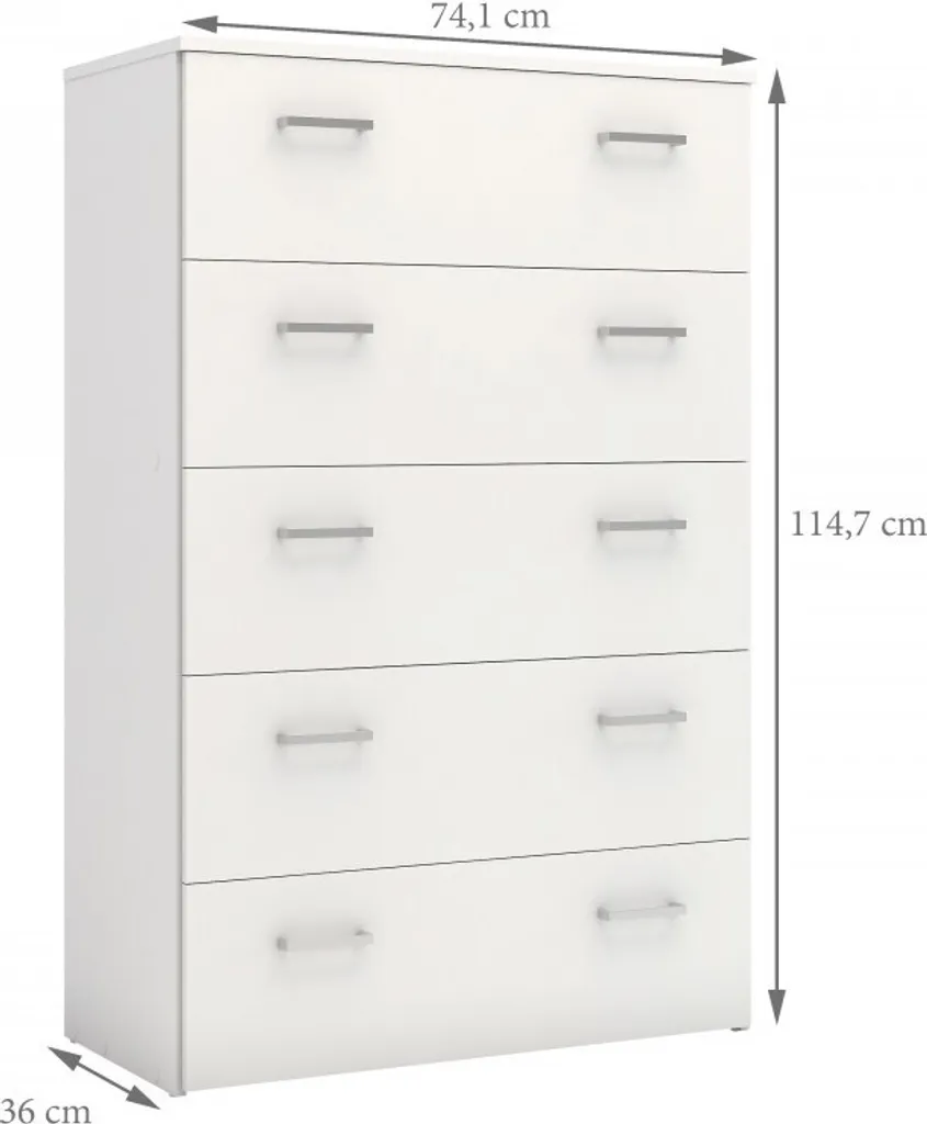 Commode SPACE Buffet Sideboard Blanc Mat pour Salon et Chambre Moderne - 12