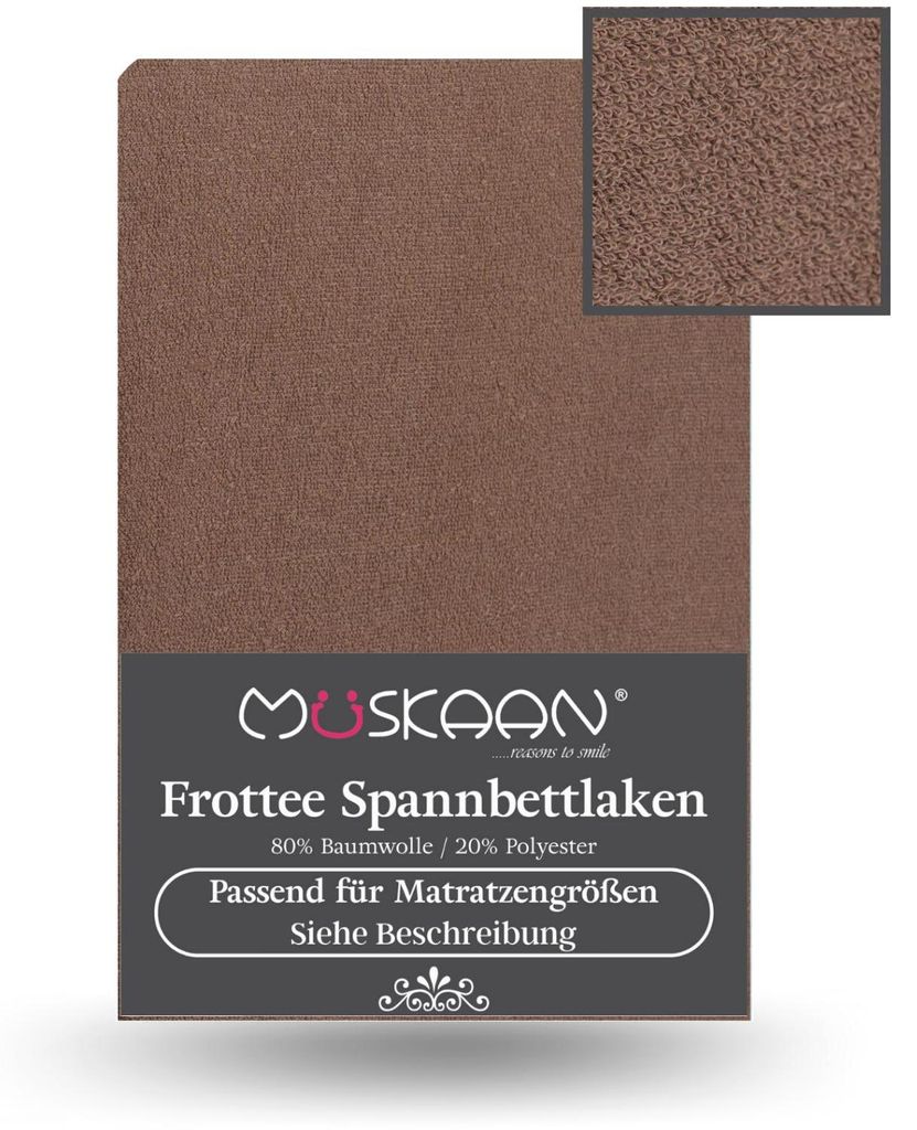 Frottee Spannbettlaken 90x200 cm - 100x200 cm Spannbetttuch Produktbild 