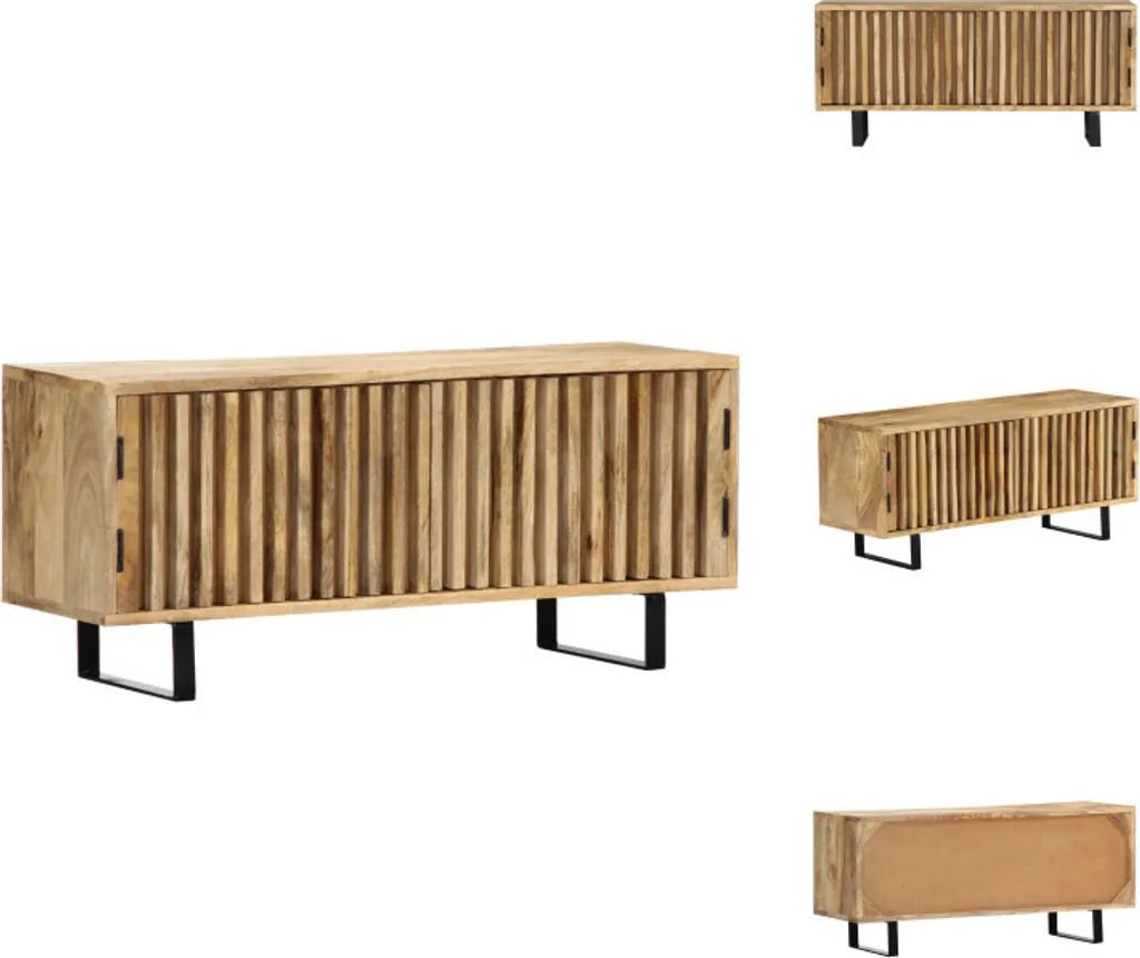 Support TV Stable en Bois de Manguier 90 cm - Fini les Meubles Fragiles