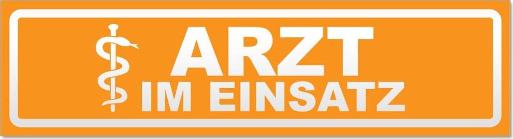 Arzt im Einsatz Motiv 2 invertiert Magnetschild Schild magnetisch