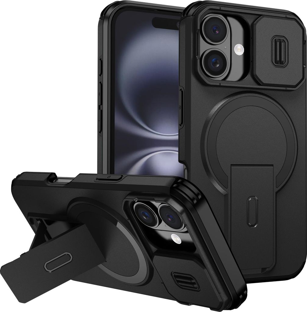 Étui magnétique pour iPhone 16, étui durable double couche Image du produit 
