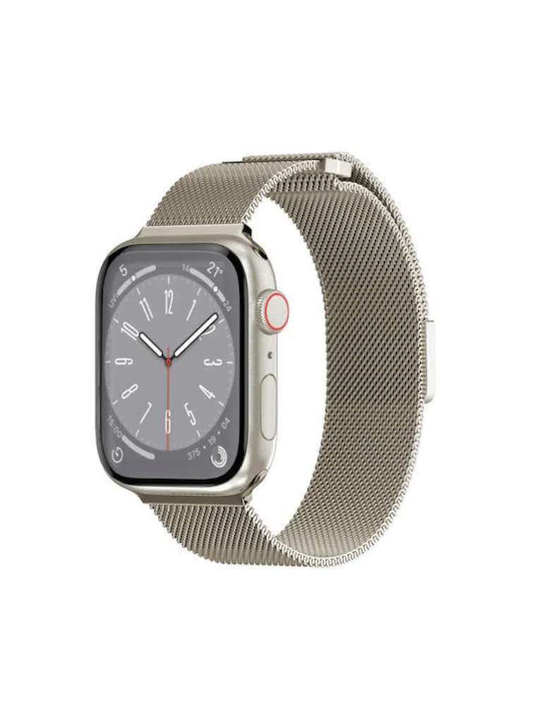 Boucle Apple Watch 44mm en acier inoxydable starlight robuste