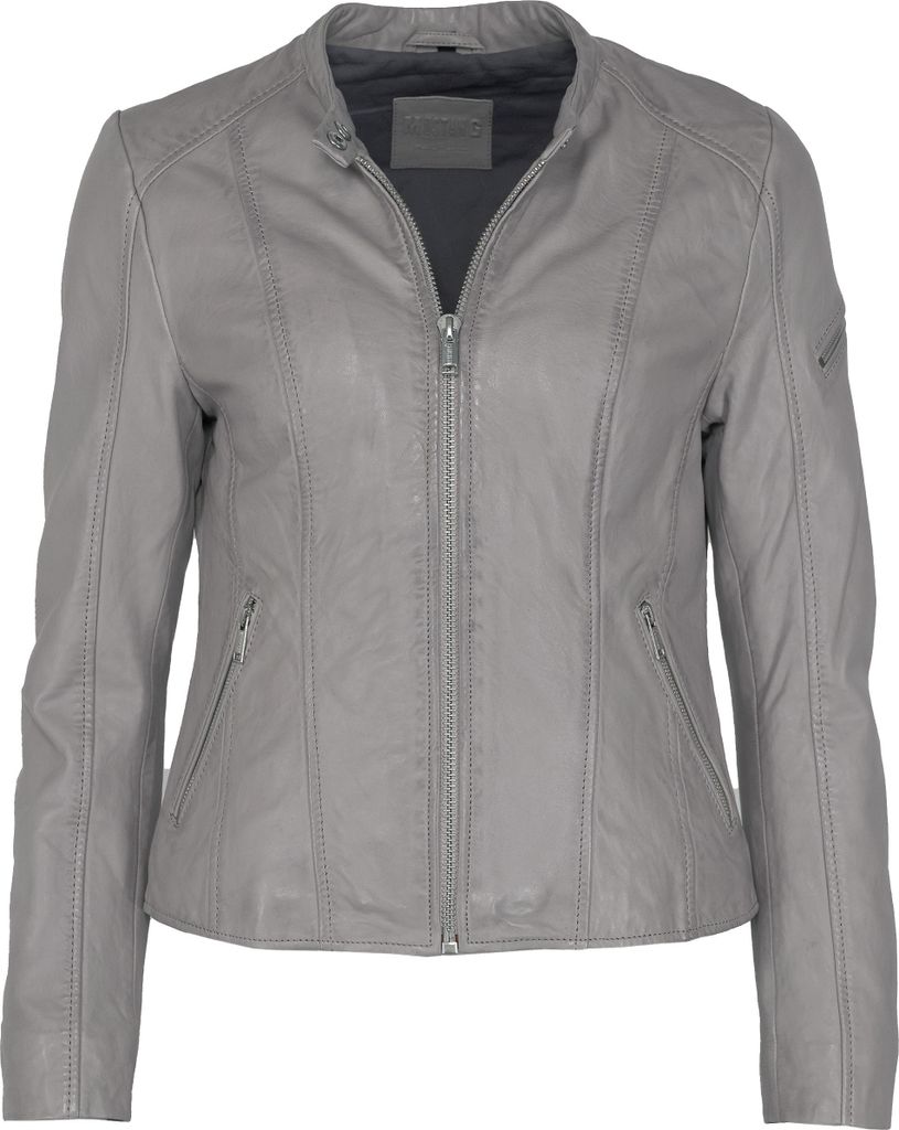 Mustang Lederjacke 31021532 Damen grey XL