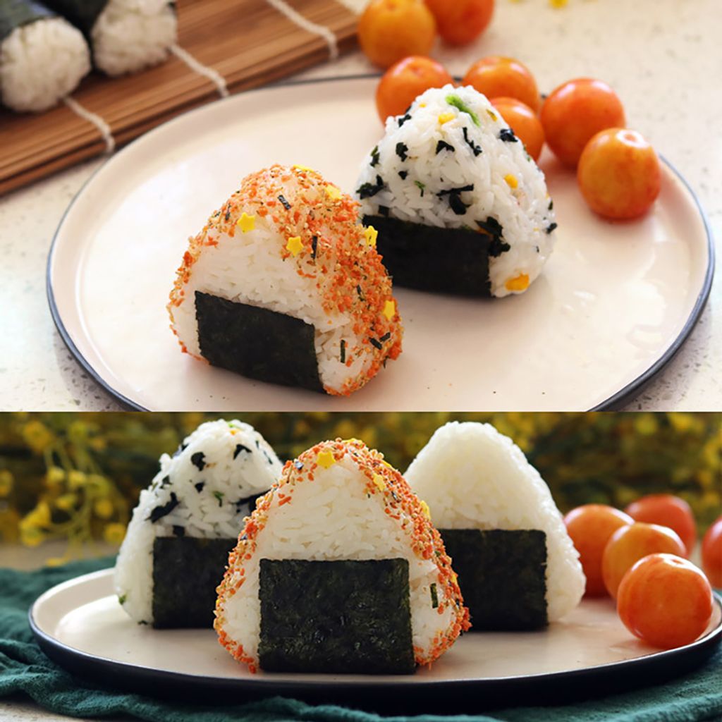 2-teilige Sushi Formen Für Onigiri - Dreieckige Reisbällchen Maker Für Bento Boxen