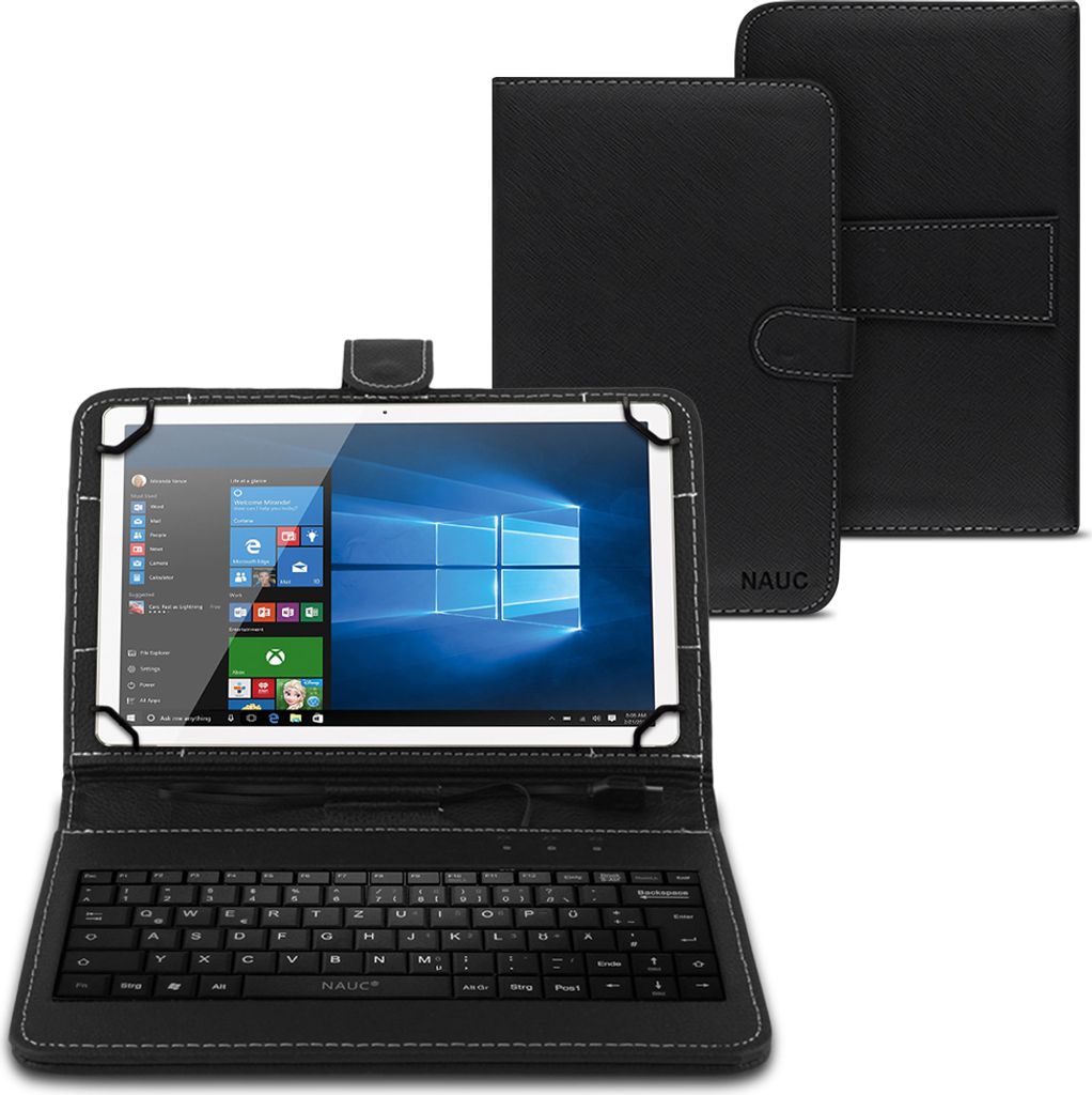 Tablet Hülle Lenovo Tab Serie 10 10.1 Zoll Tasche Tastatur QWERTZ SchutzhülleTablet :Lenovo Tab E10