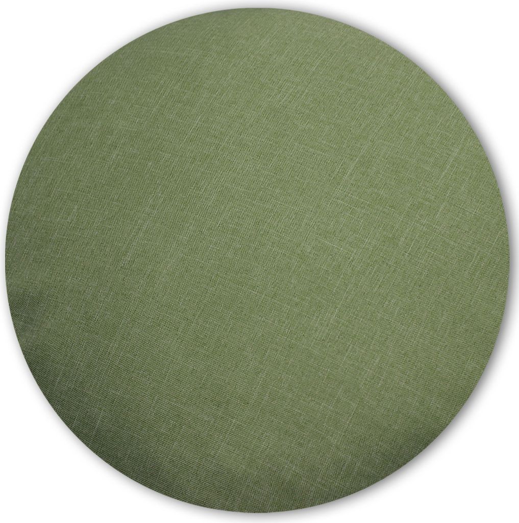 Kissenbezug rund 80 cm grün hell Leinenoptik Kissenhülle Produktbild 