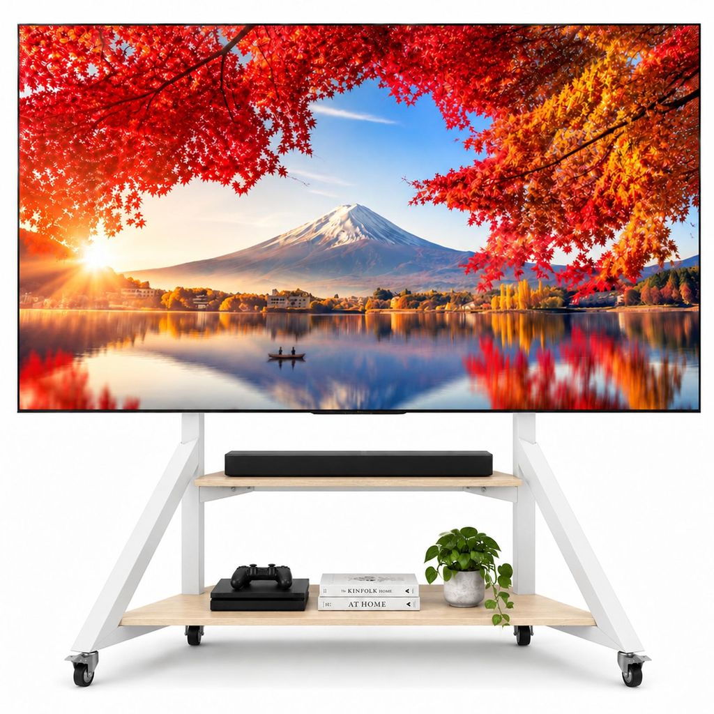 Soporte de TV WISFOR, altura ajustable, base para TV con Imagen del producto 
