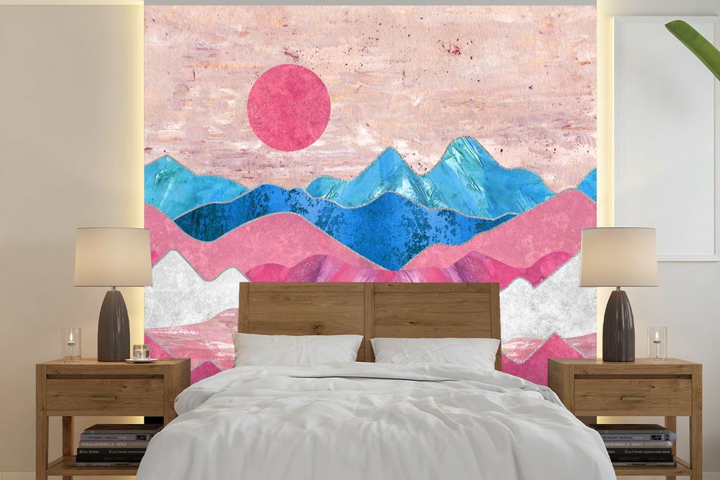 MuchoWow Fototapete für Wohnzimmer oder Schlafzimmer Wandtapete Vinyl Motivtapete Transgender - Marmor - Stolz - 300x300 cm - Wanddekoration