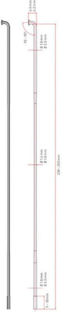 DT Swiss Speiche Competition 2.0 / 1.8 265 mm schwarz - belastbare moderne Au...