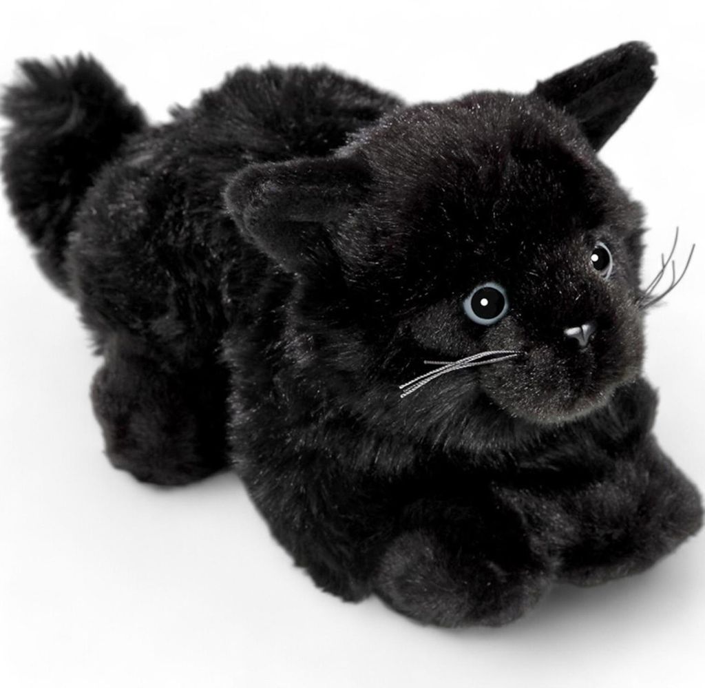 Carl Dick Katze liegend, schwarz, ca. 20cm 1308004 Produktbild 