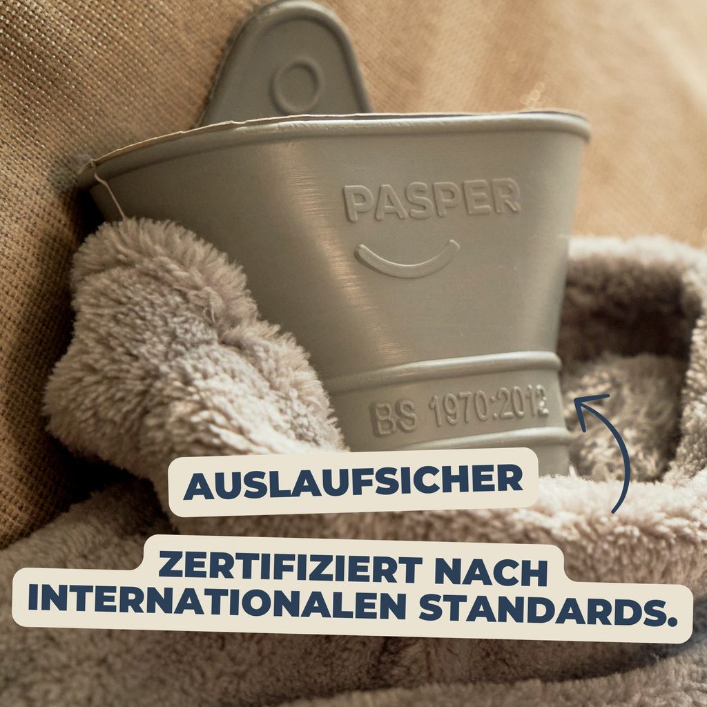 XXL Wärmflasche Lang & Groß 3,5 Liter mit Bezug - Flauschig Produktbild 4