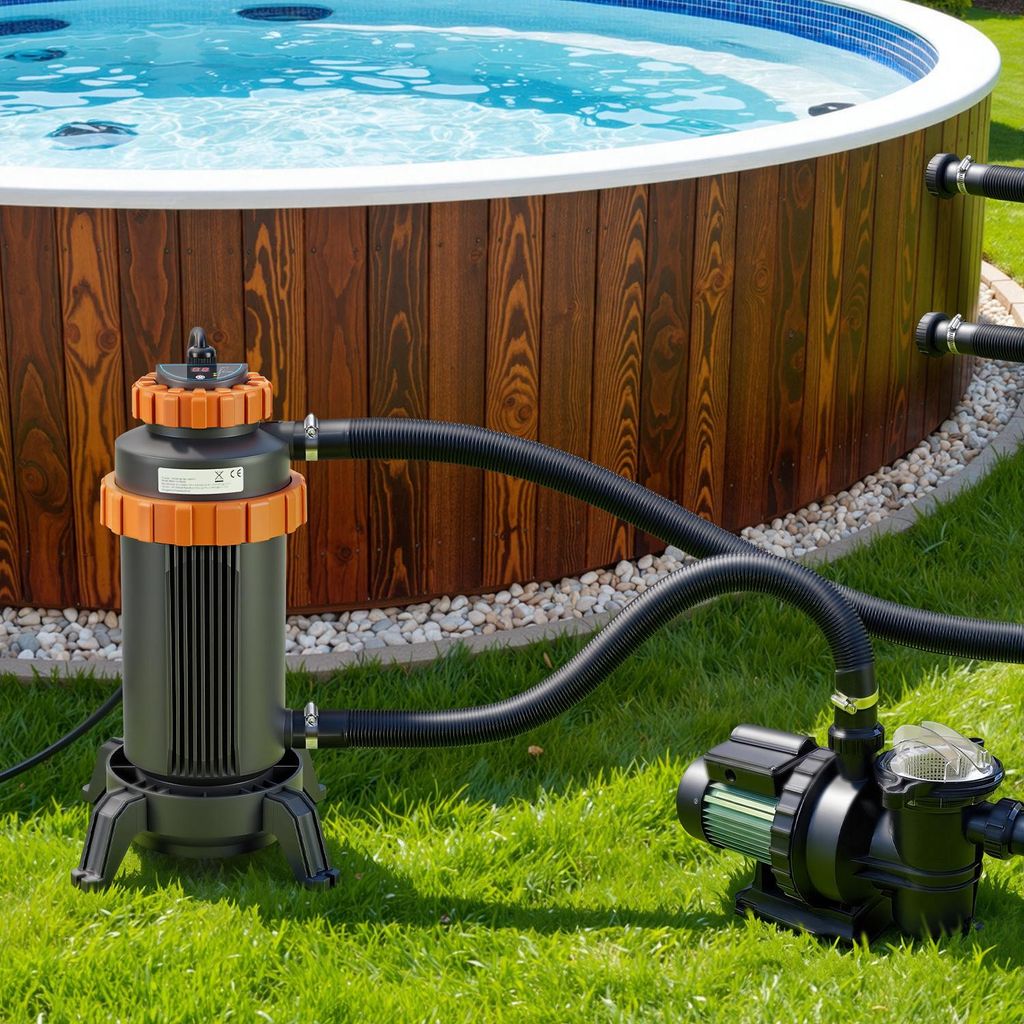 Izrielar Poolheizung für Pools Wärmetauscher Schwimbad 3KW Schwimmbadheizer Swimspa
