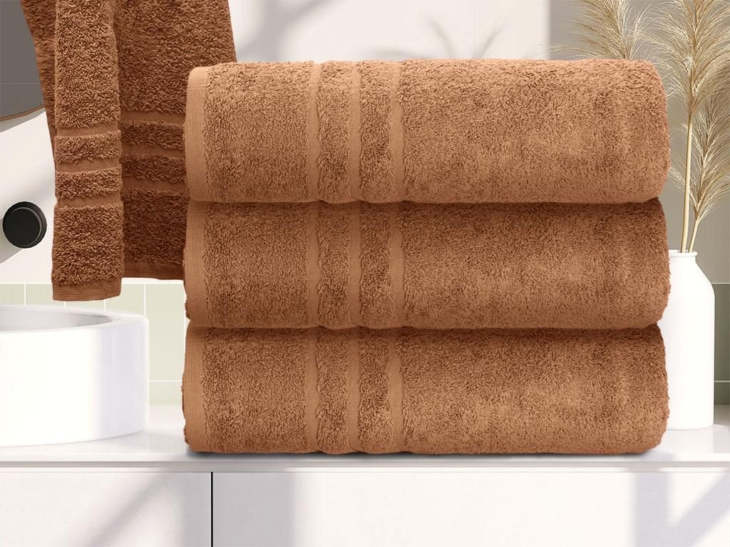 Ręcznik kąpielowy Comfort Maxi 100x200 cm brązowy, 100% Zdjęcie produktu 