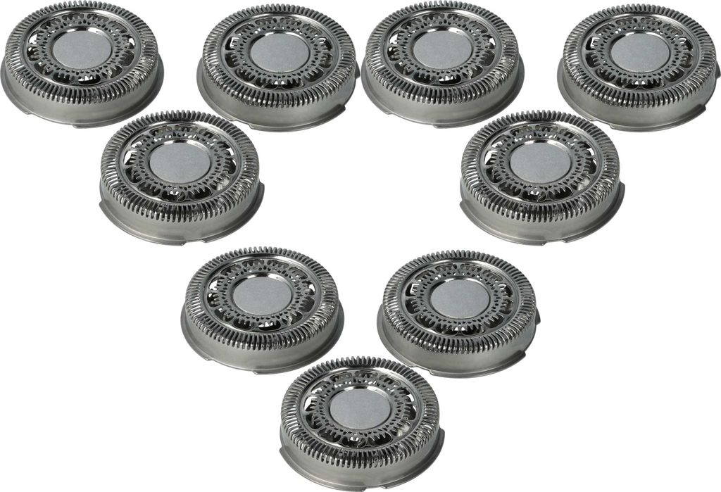 vhbw 9x Scherköpfe Ersatz für Philips SH70/50, SH70/60, SH70, SH71, SH71/50 für Elektrorasierer, Silber