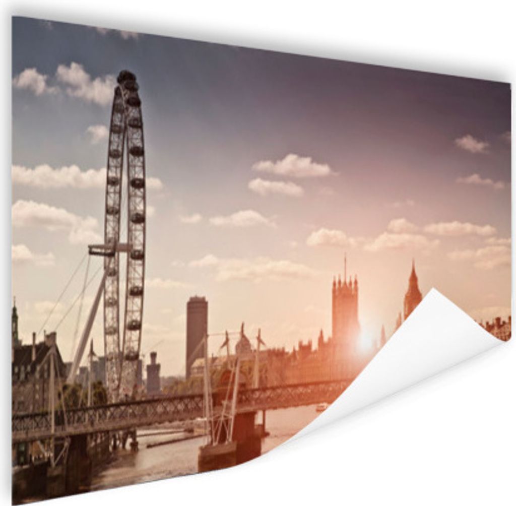 MuchoWow Poster London Eye - England - Big Ben 180x120 cm - Fotoplakat