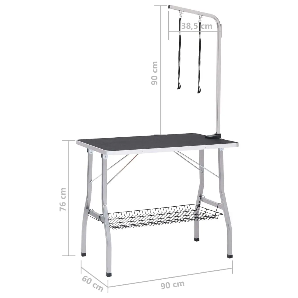 Table de soin pour chiens réglable avec panier : idéale pour le brossage - 11