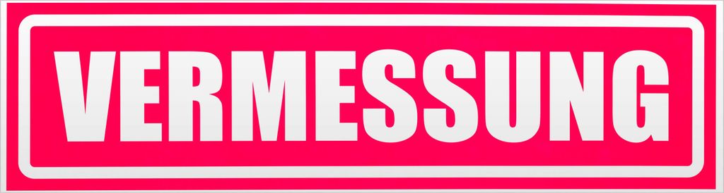 Kiwistar Vermessung invertiert Magnetschild Schild magnetisch - 45cm Neonpink - Magnetfolie für Auto PKW Kfz