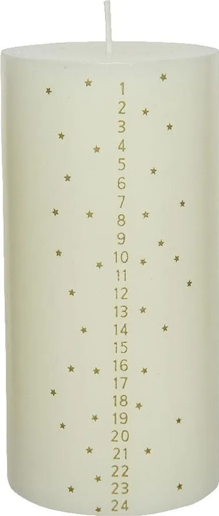 Candela a Colonna Bianca 75x150mm - Decorazione Avvento Giocattolo