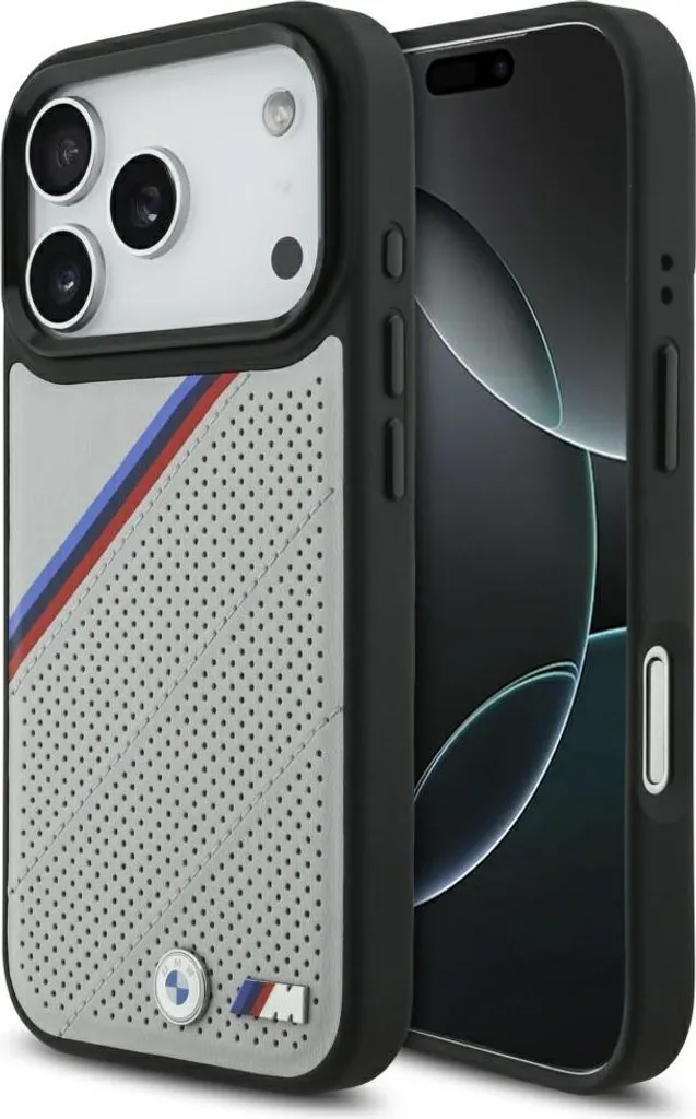 BMW M Case iPhone 17 Pro MagSafe Metal Logo - Grigio Sportivo