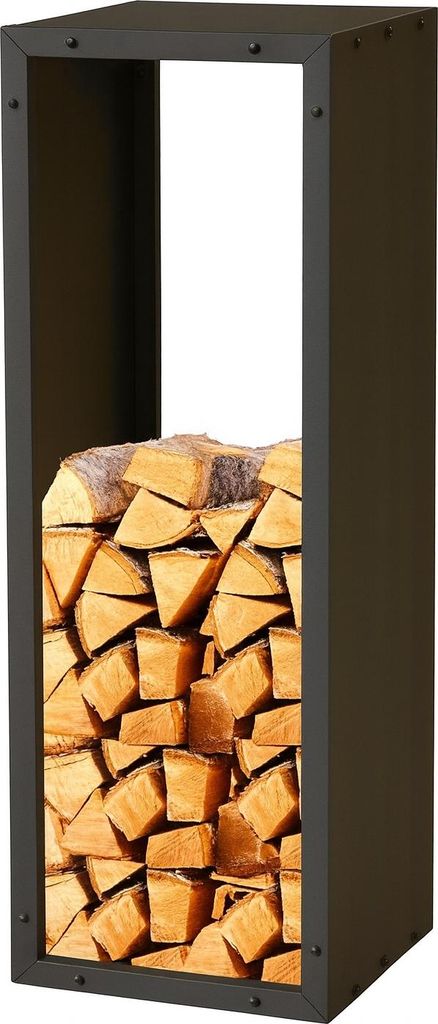 DanDiBo Kaminholzregal Schwarz 113x38x35cm - Metall Brennholzregal | Kaminholzständer