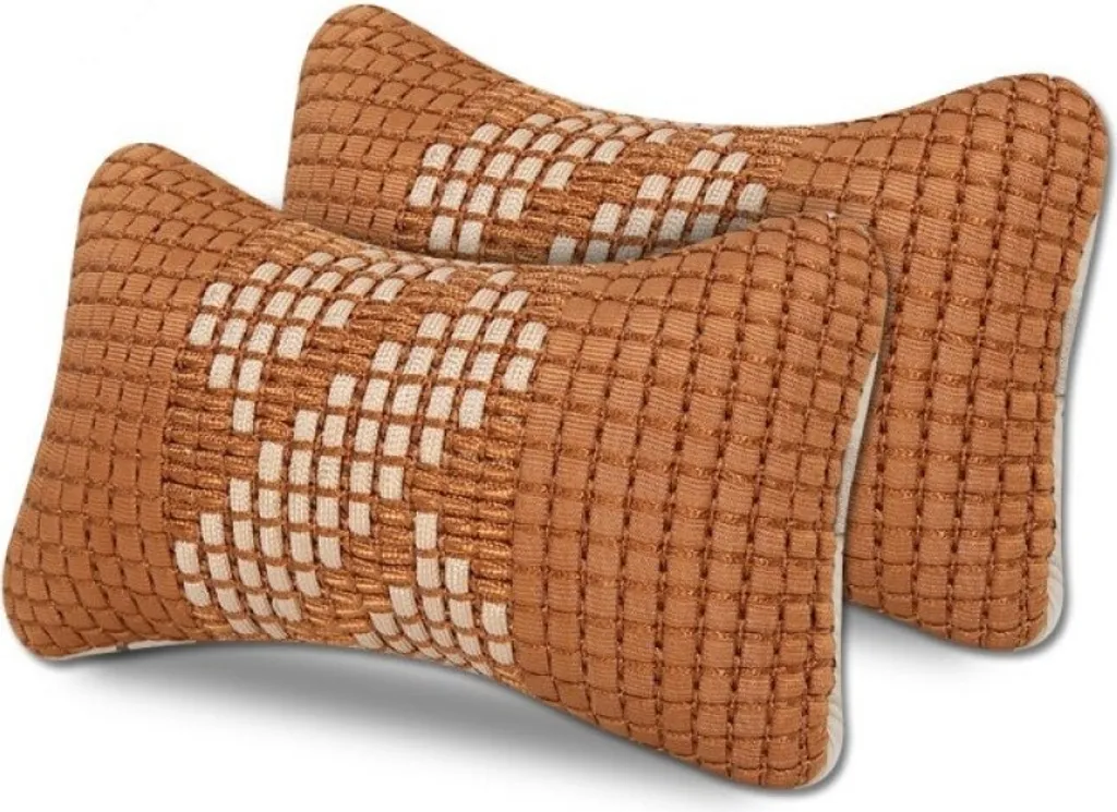 Poggiatesta automatico macchina Weaver ghiaccio seta collo supporto estate testa cuscino Brown