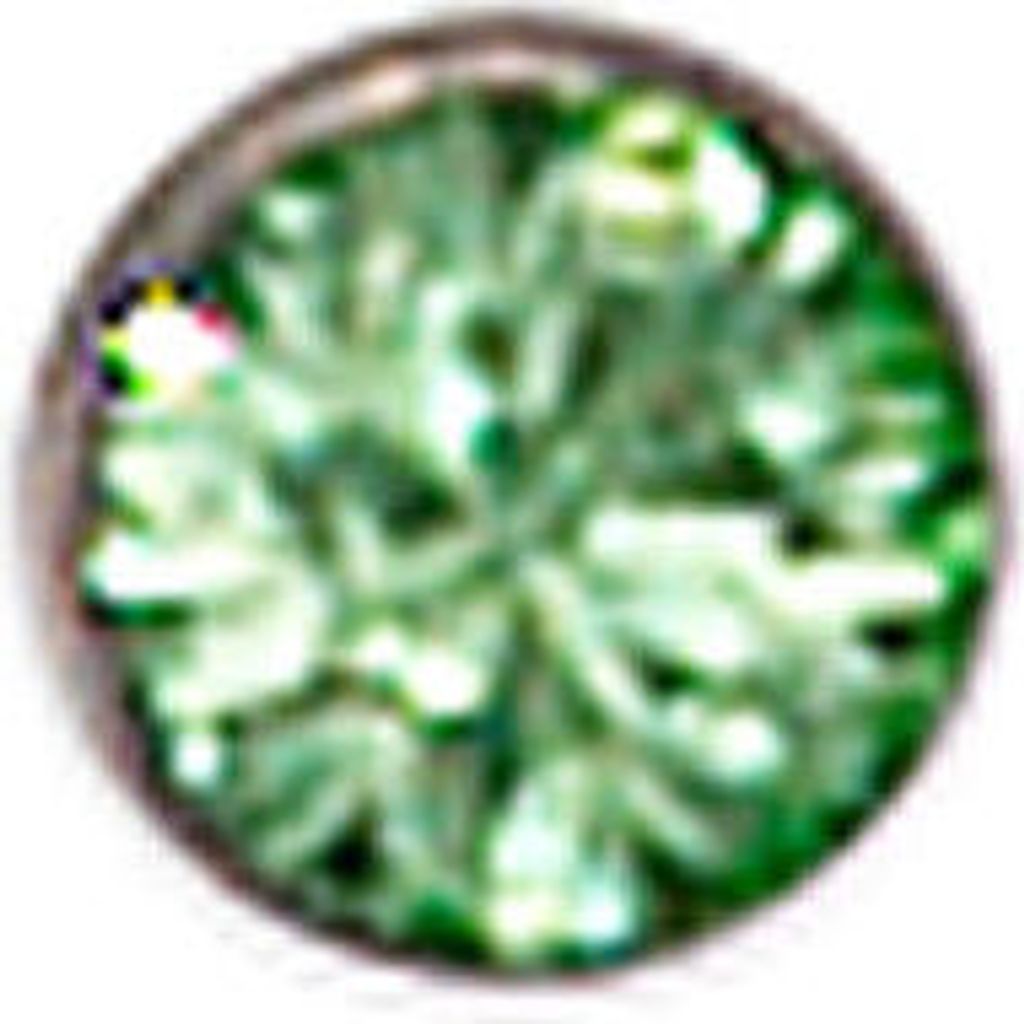 JOBO Piercing Nasenpiercing Nasenstecker Edelstahl mit grünem Kristall