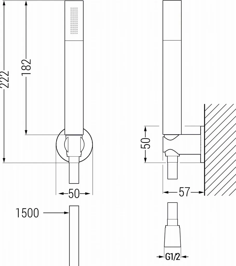 Mexen R-70 Set Doccia Nero Opaco 785705051-70 - Design Moderno