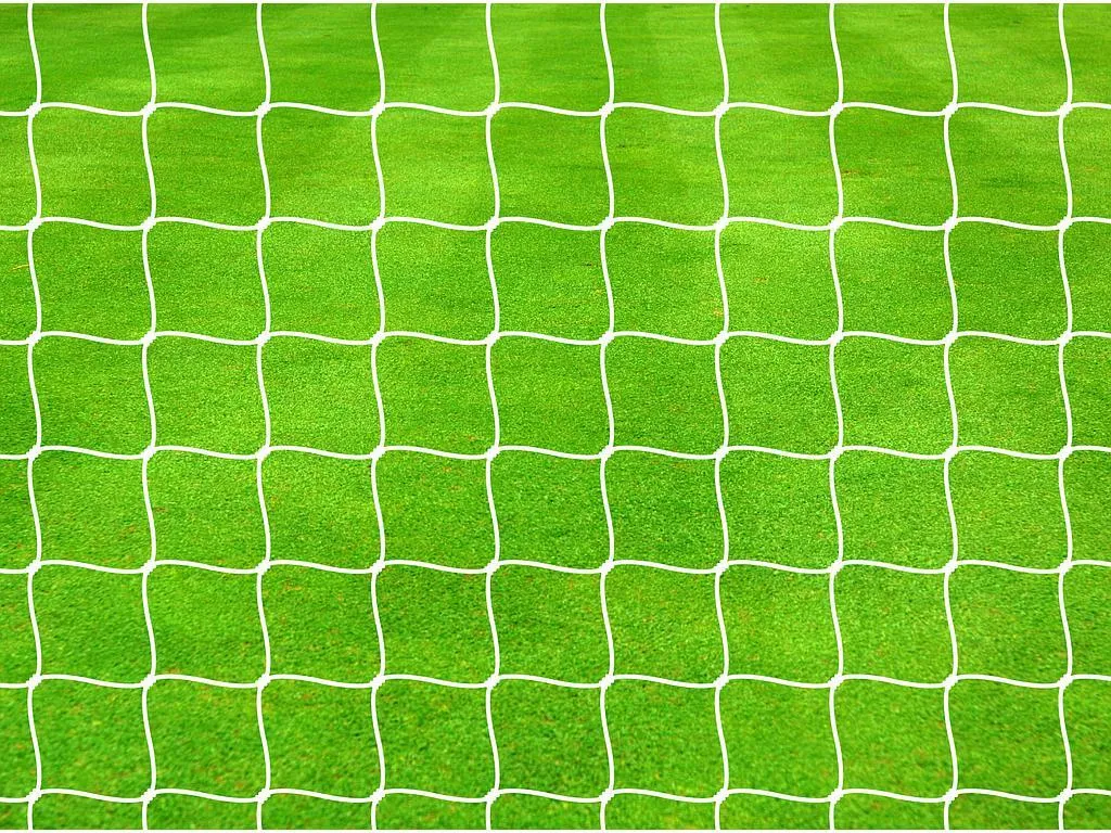 Filet de foot blanc 16x7 pieds en fil tressé 4mm pour cage de football