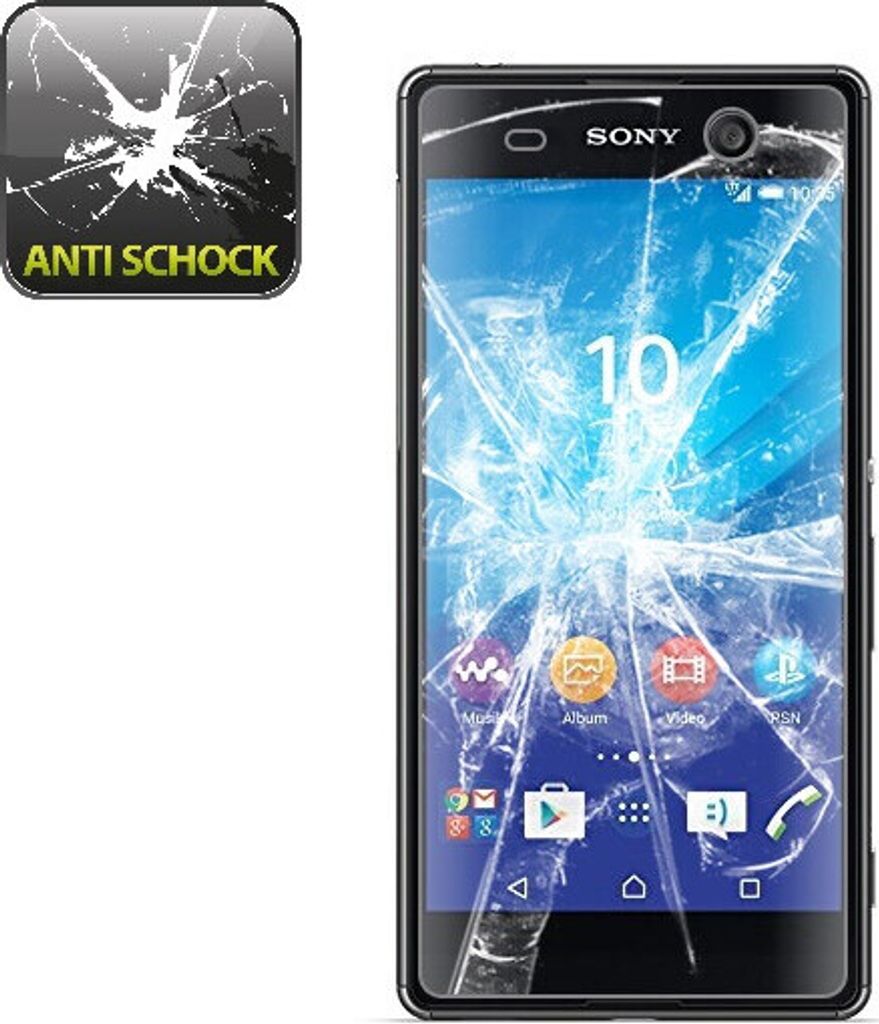 3x Panzerfolie für Sony Xperia M5 ANTI-SCHOCK Displayschutzfolie HD ULTRA KLAR