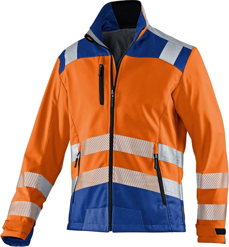 Kübler Reflectiq Softshell Jacke PSA 2 warnorange/kbl.blau Gr. L