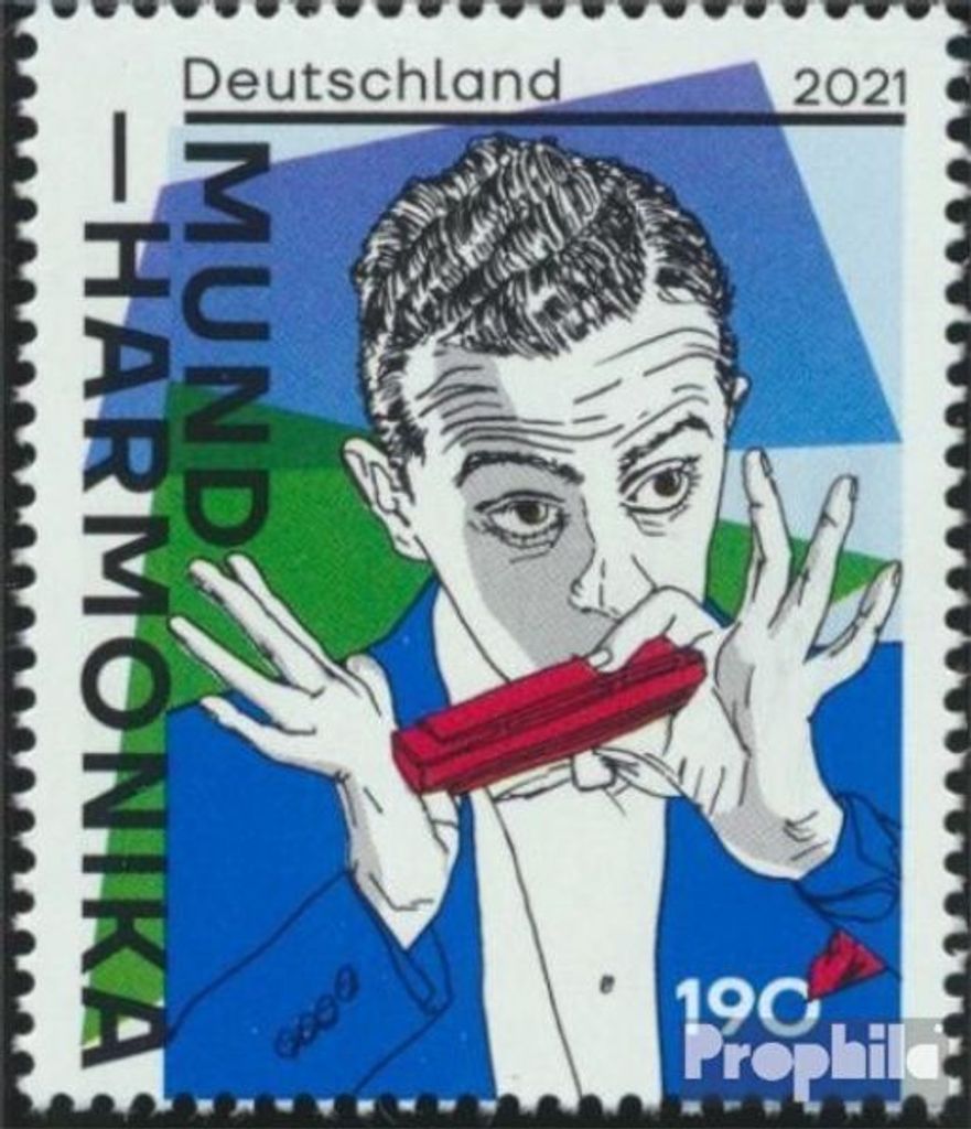 Briefmarken BRD 2021 Mi 3601 (kompl.Ausg.) gestempelt Mundharmonika