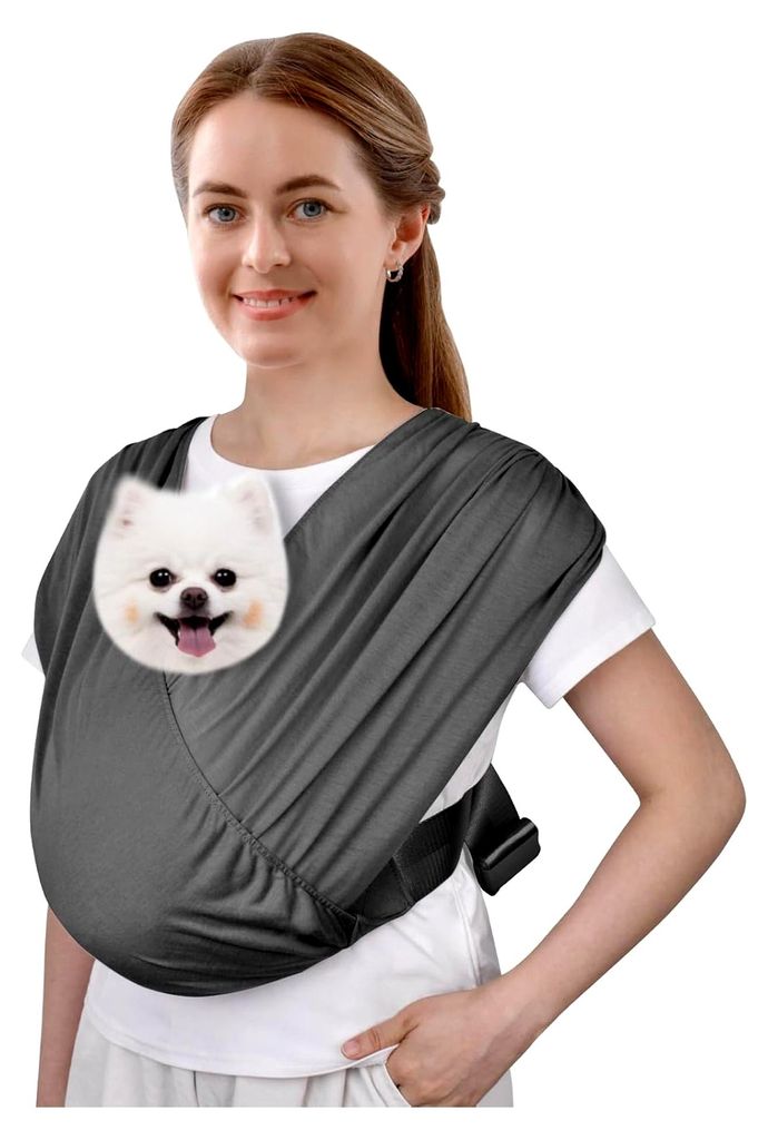 Hundetragetasche für kleine Hunde, Wickeltasche für Welpen, vorne gerichtete Brust, Schulter- und Nackenhalter, reduziert Rückenschmerzen, verst...