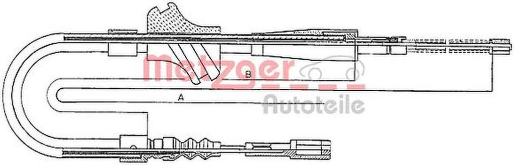 METZGER Handbremsseil Seilzug Feststellbremse für AUDI 80 (81, 85, B2) Hinten Links 10.7501