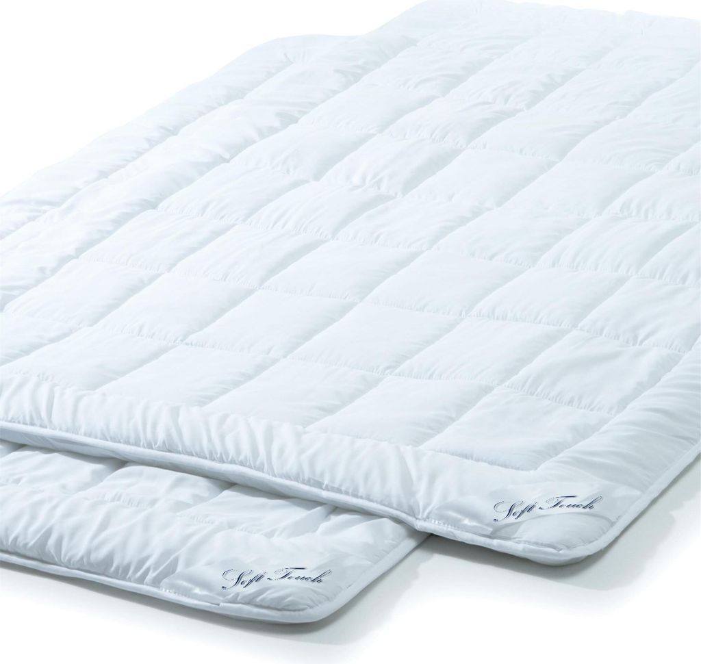 Soft Touch Steppdecke 2x 135x200 PES Mikrofaser 2x 1000g Quadratsteppung