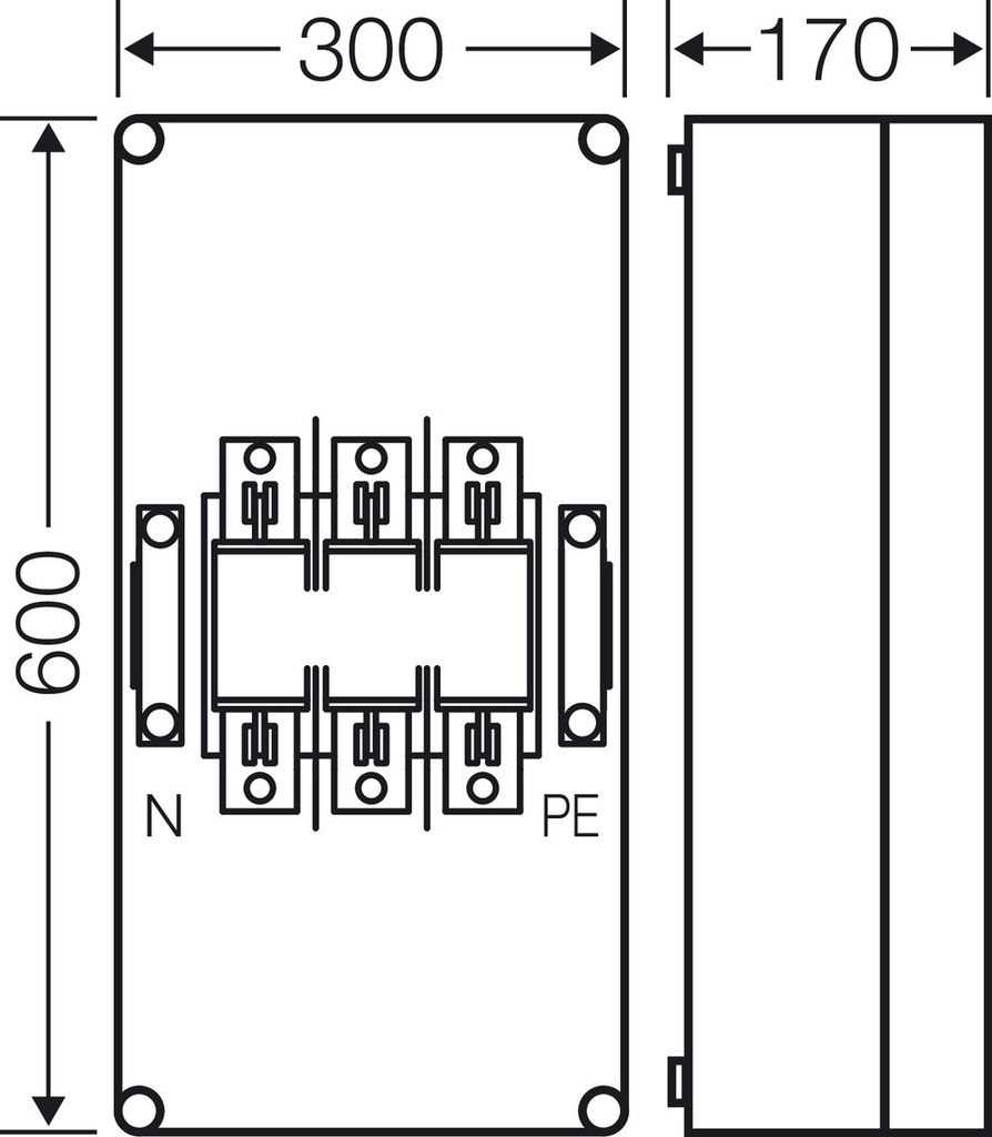 HENSEL HENS Mi-Nh-Sicherungsgehäuse MI4451 1XNH1 3P. Produktbild 