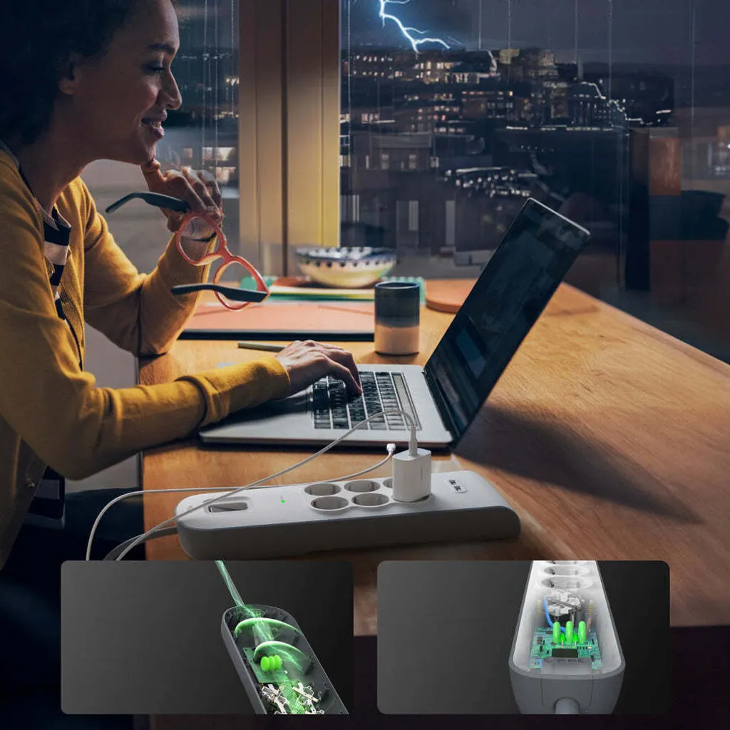 Belkin Multiprise avec Protection Surtension 6 Prises et 2 Ports USB 2m - 11