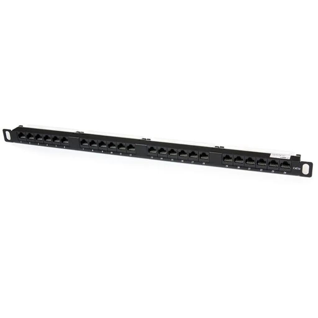 Panneau de brassage 24 ports 0.5U StarTech.com en acier noir robuste
