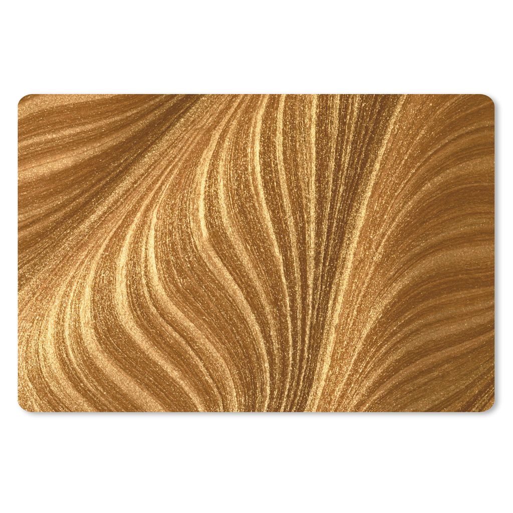 MuchoWow Schreibtischunterlage Nahaufnahme von Goldfarbe 60x40 cm - XXL Mauspad - Großes Mauspad