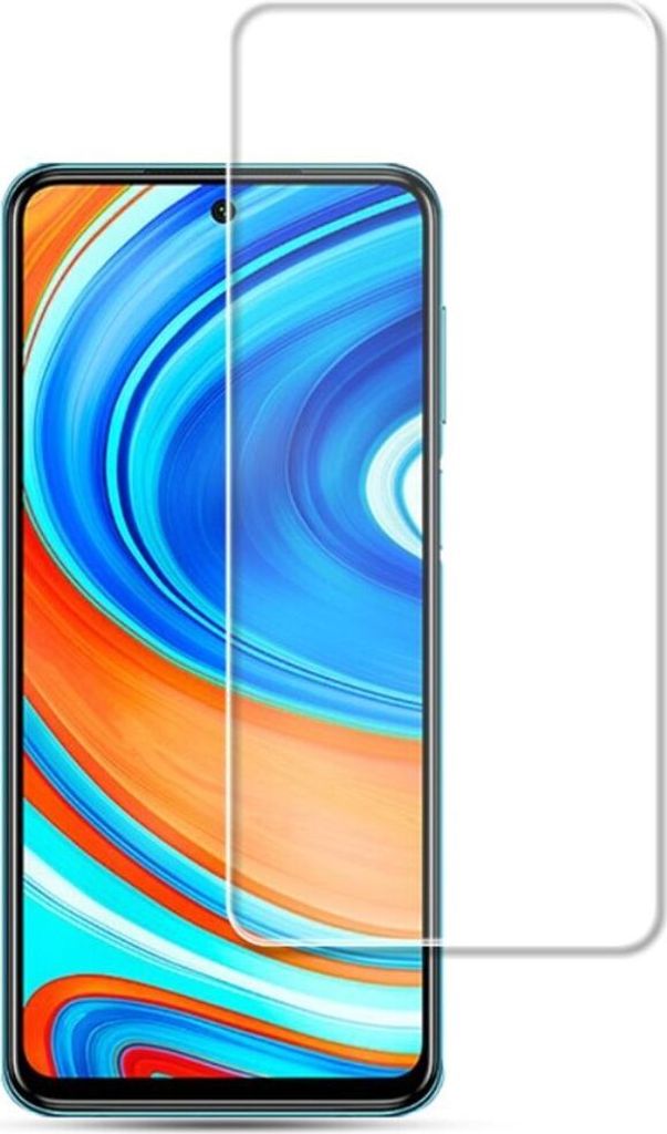 A screen protector is placed over a smartphone.