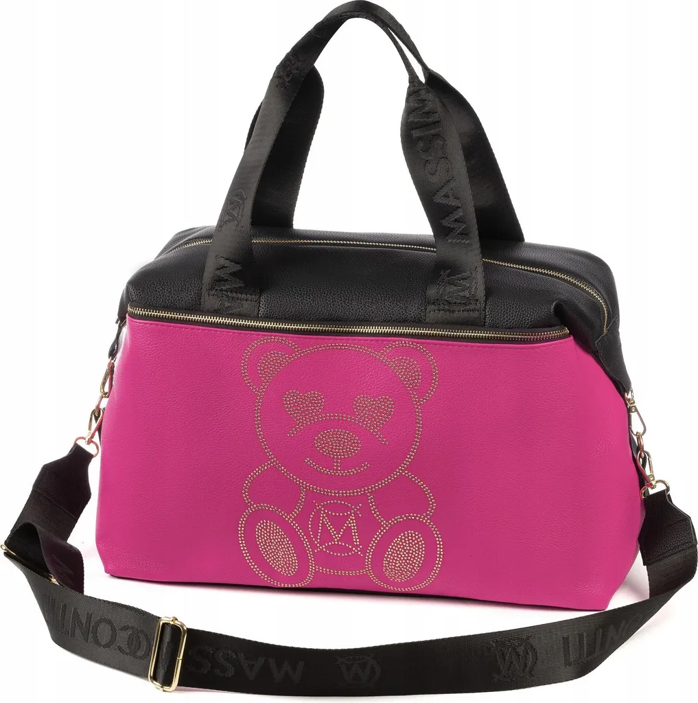 Grand Sac de Cours et Travail Massimo Contti avec Logo Ours Stylisé