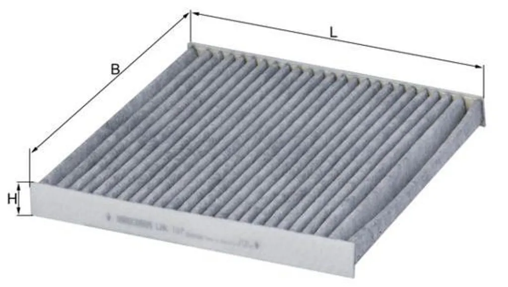 Filtre charbon actif KNECHT LAK 107 haute efficacité anti-odeur
